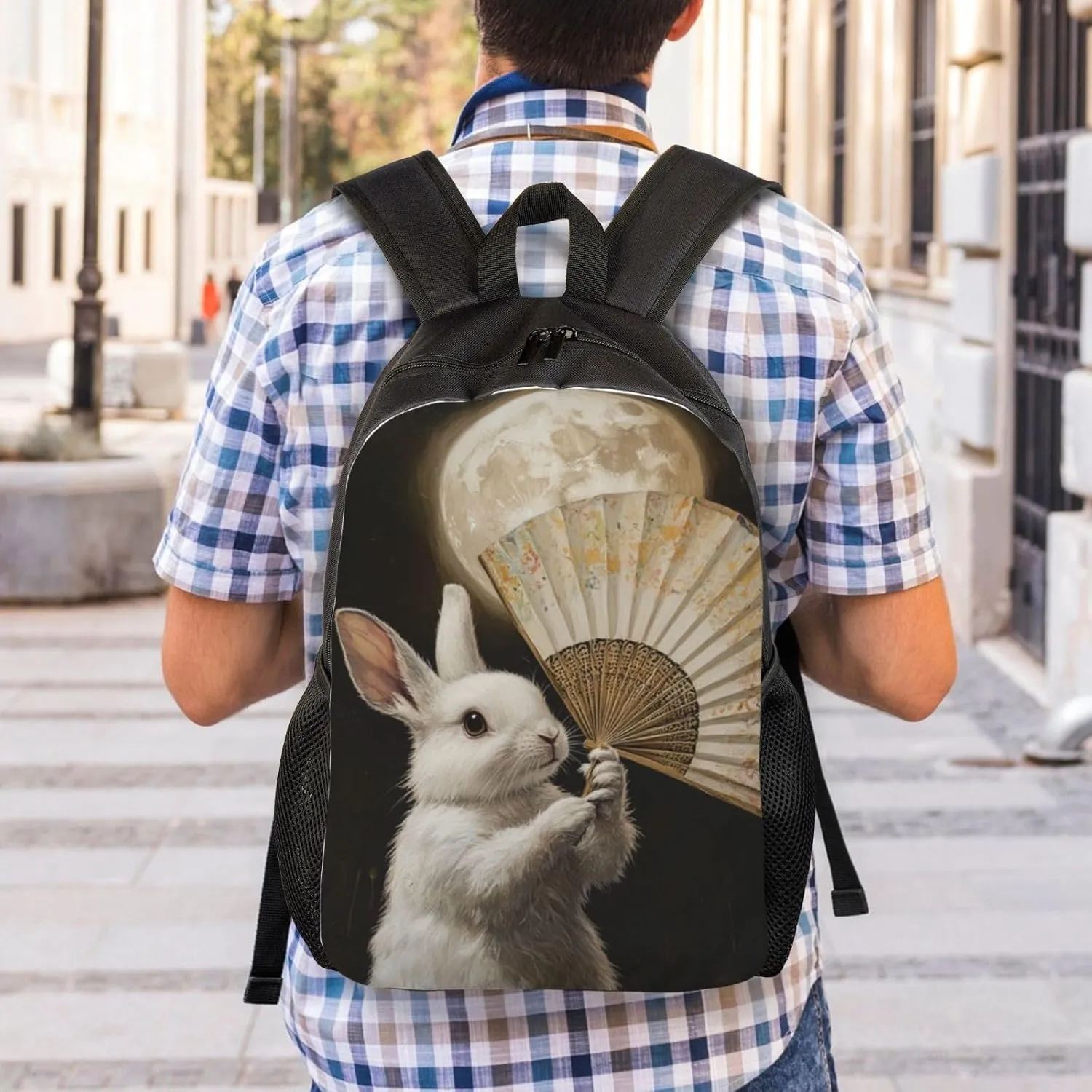 Rabbit Fan Backpack Waterproof Anti Theft Durable Light Laptop Bag Backpacks For Women Men Travel Gym Backpack