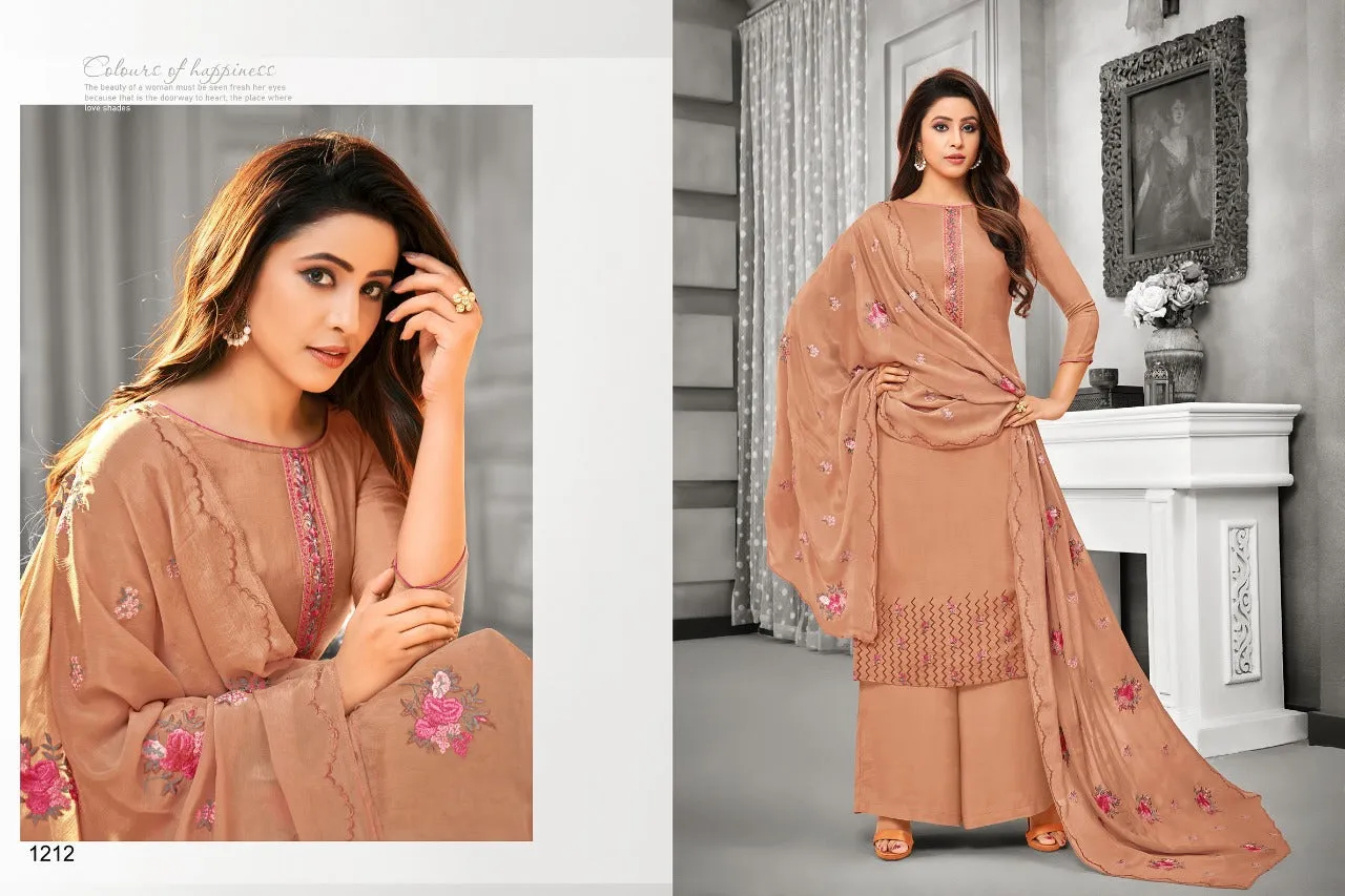 Samaira Fashion Presents Filhall Maslin Silk Heavy Embroidered Suits