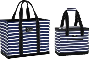 SCOUT Original Deano Tote Bag and The Stiff One Large Soft Cooler in Nantucket Navy