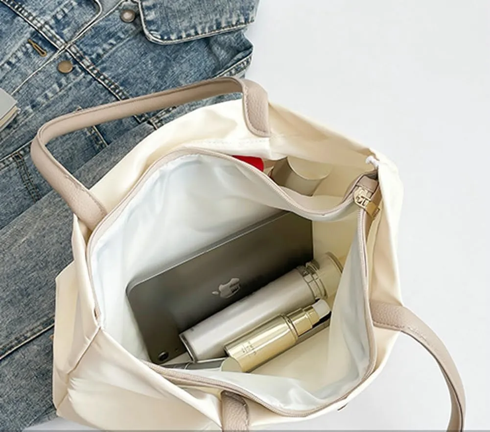 Slouchy Nylon Multiple Pockets Tote Bag Women Trendy Underarm Shoulder Hobo Bags Crossbody Purse Satchel Tote Handbag