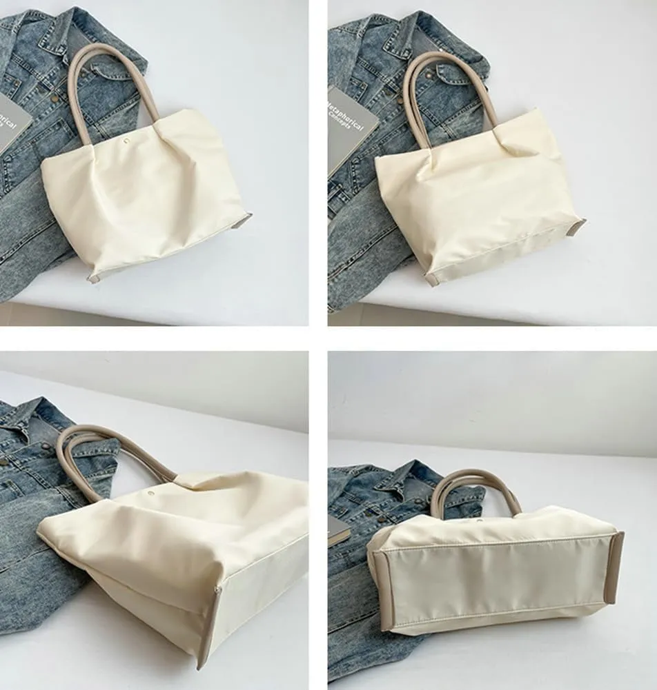 Slouchy Nylon Multiple Pockets Tote Bag Women Trendy Underarm Shoulder Hobo Bags Crossbody Purse Satchel Tote Handbag