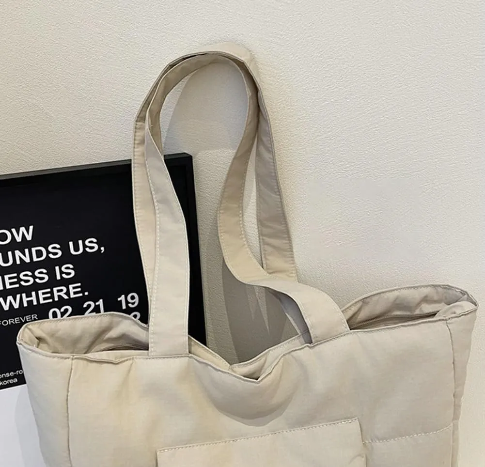 Slouchy Nylon Tote Bag Women Trendy Underarm Shoulder Hobo Bags Crossbody Purse Satchel Travel College Tote Handbag 2025