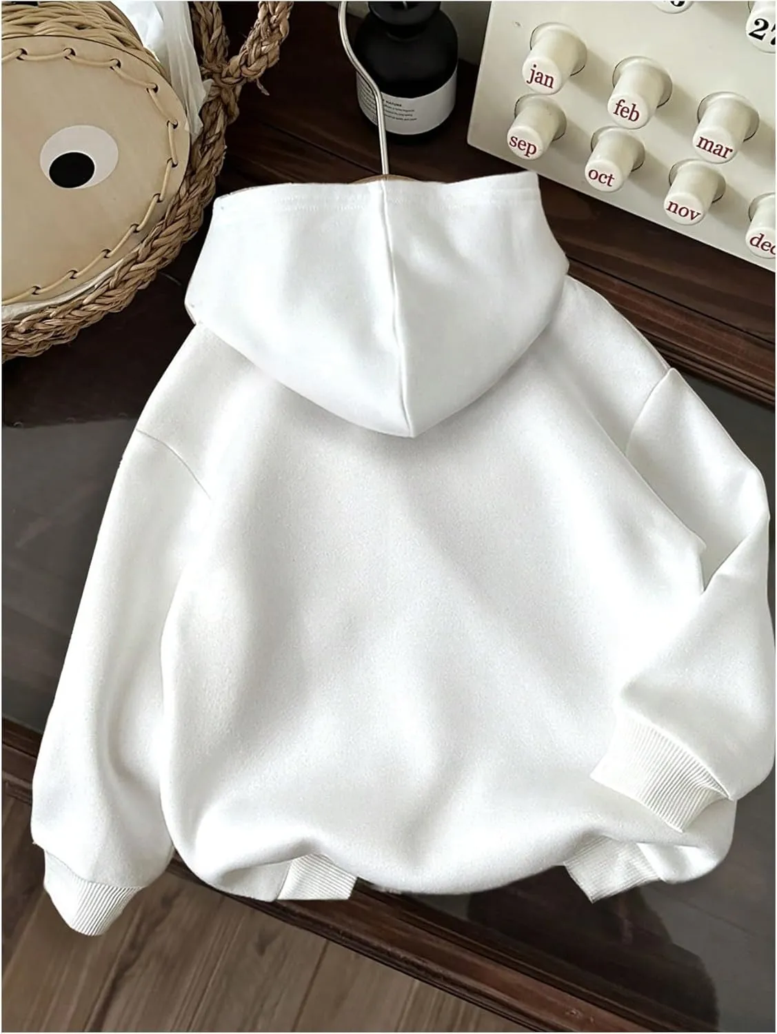 SOLY HUX Graphic Hoodies for Women Letter Print Drawstring Long Sleeve Sweatshirt Fall Pullover Tops