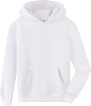 Spring&Gege Youth Solid Fleece Hoodies Pullover Hooded Sweatshirts for Children (3-12 Years)