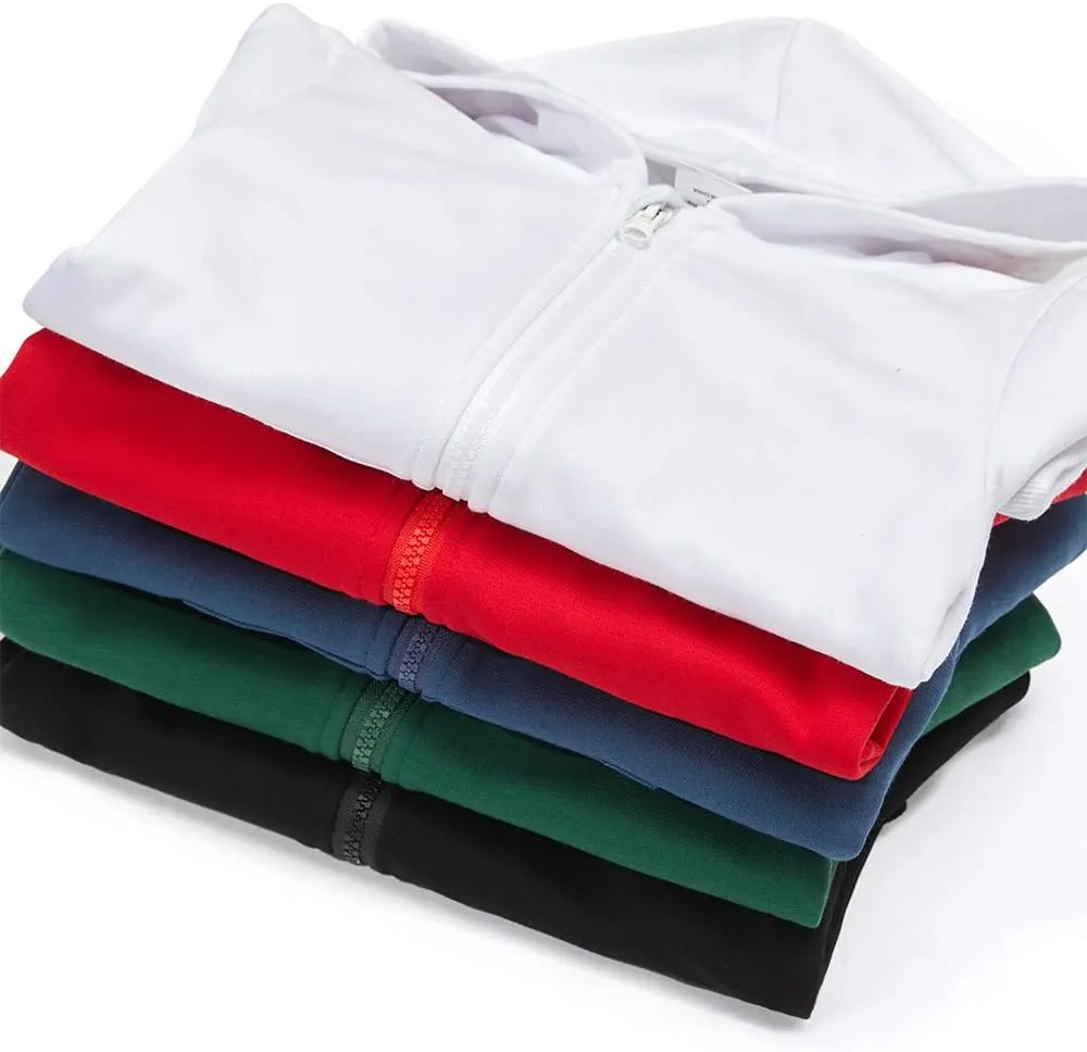 Spring&Gege Youth Solid Fleece Hoodies Soft Full Zip Hooded Sweatshirts for Children (3-12 Years)