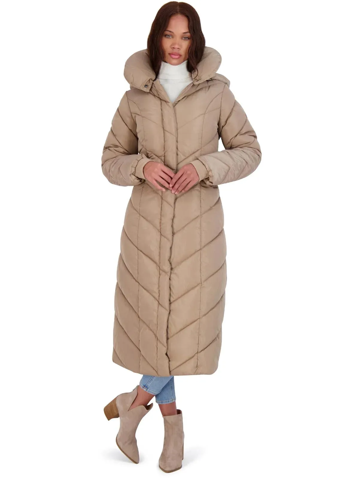 Steve Madden Women's Long Maxi Winter Puffer Coat