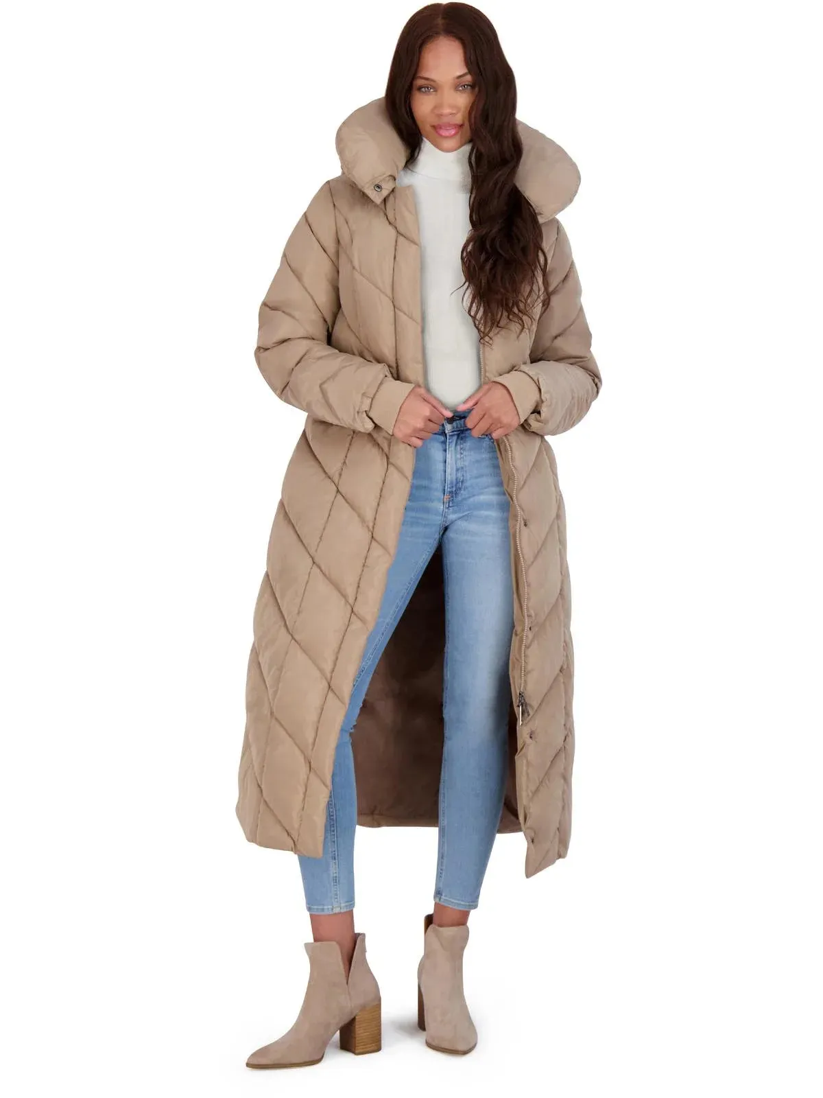 Steve Madden Women's Long Maxi Winter Puffer Coat
