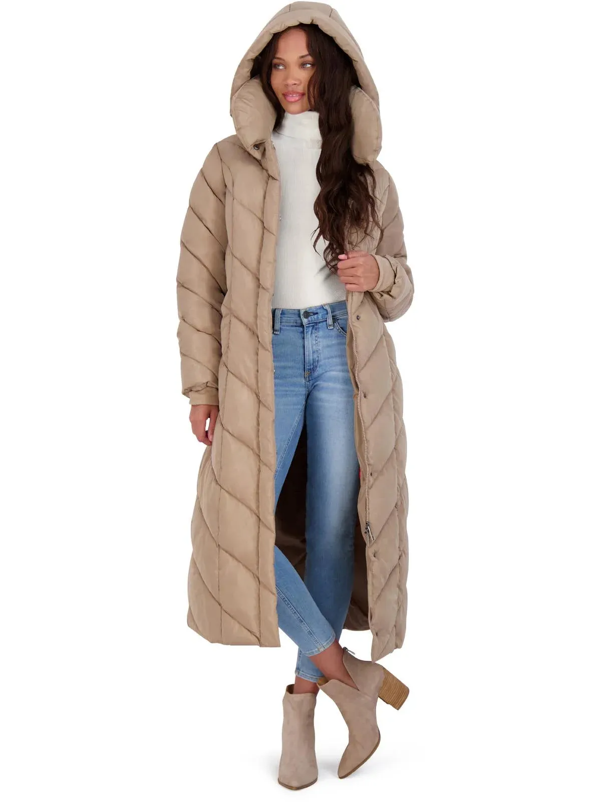 Steve Madden Women's Long Maxi Winter Puffer Coat