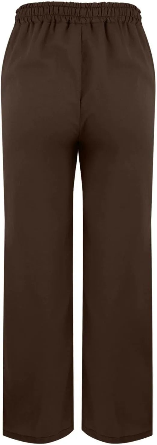 Summer Pants Women Linen Capris for Women 2025 Solid Color Wide Leg Loose Drawstring Elastic Waist Cropped Trousers