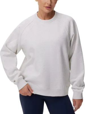 THE GYM PEOPLE Women's Oversized Fleece Sweatshirts Loose Fit Crewneck Long Sleeve Pullover Tops