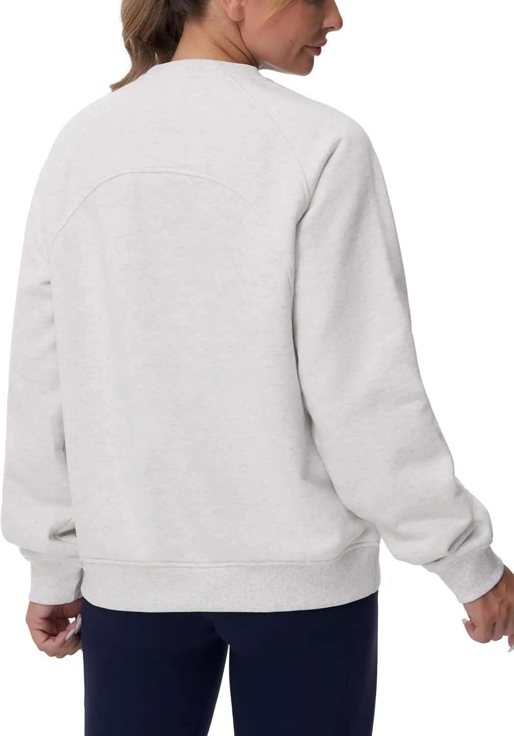 THE GYM PEOPLE Women's Oversized Fleece Sweatshirts Loose Fit Crewneck Long Sleeve Pullover Tops