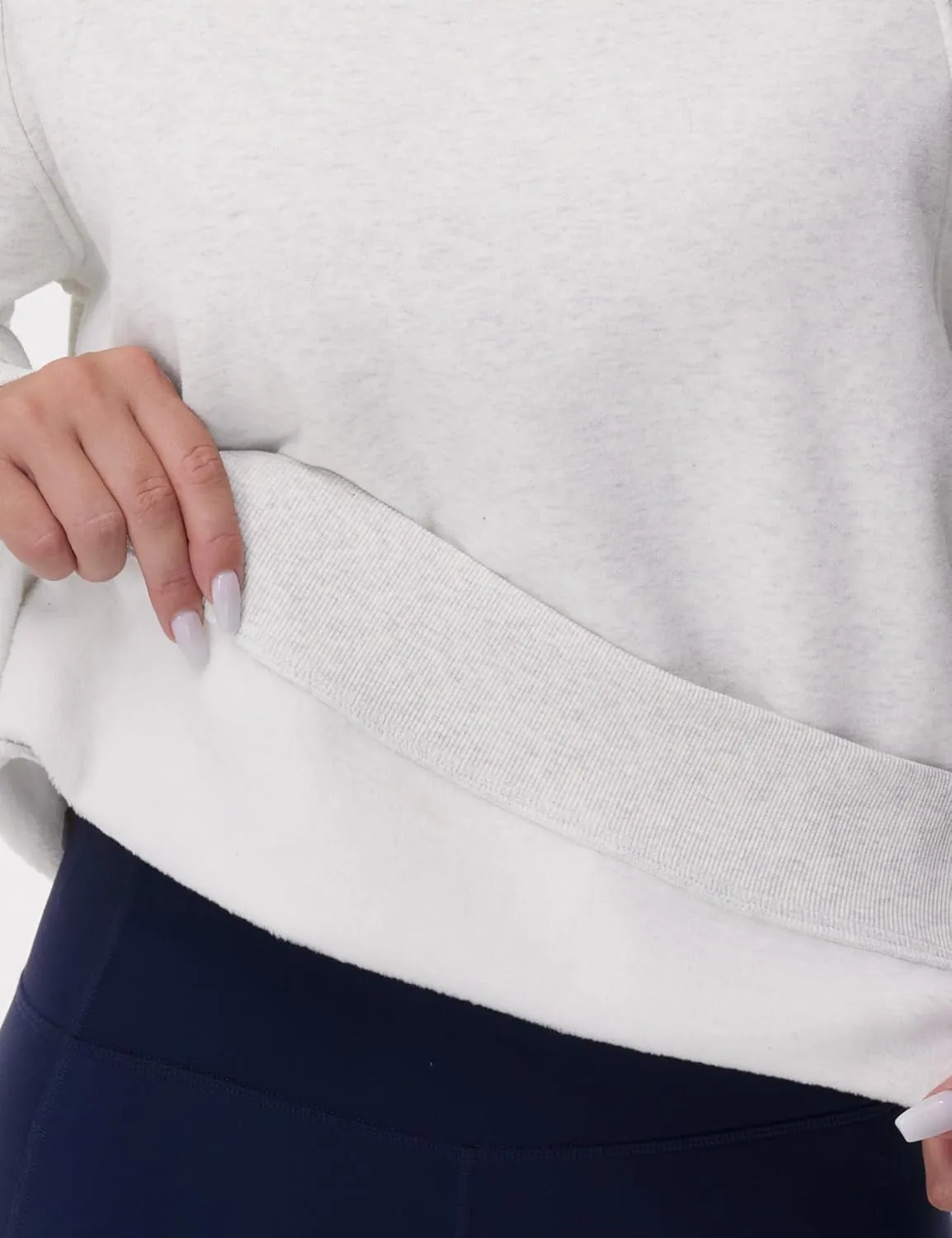 THE GYM PEOPLE Women's Oversized Fleece Sweatshirts Loose Fit Crewneck Long Sleeve Pullover Tops
