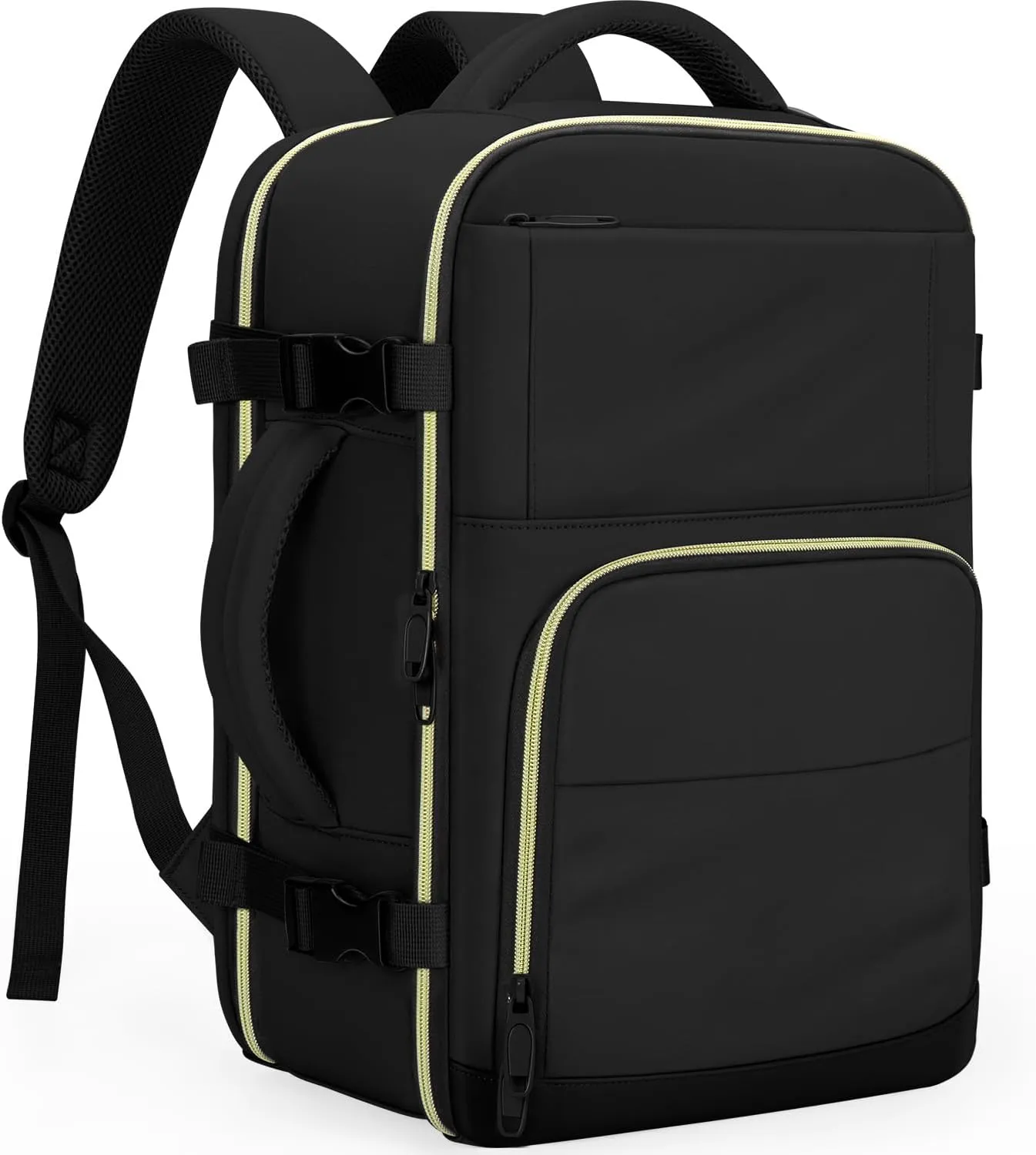 Travel Backpack For Women, Carry On Backpack for Men Flight Approved Airline Personal Item Travel Bag TSA Business 17.3 in Laptop Mochila, Travels Essentials Bookbag for Work Nurse Hiking (Black)