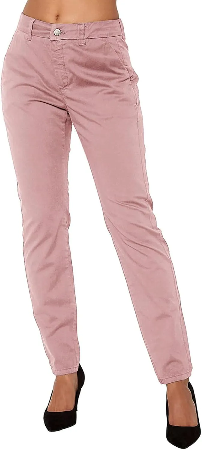 Trendy Business Casual Pants for Women 2024 Button Waist Solid Color Slim Trousers with Pockets Summer Work Pants