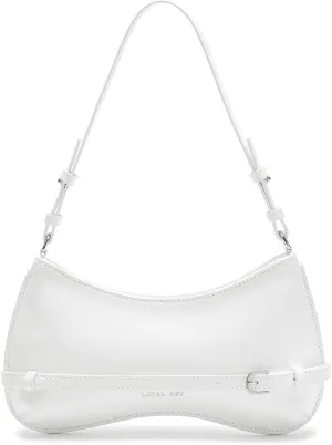Trendy Shoulder Bag for Women, Small Under the Arm Purse Patent Leather Womens Purses and Handbags with Zipper Closure