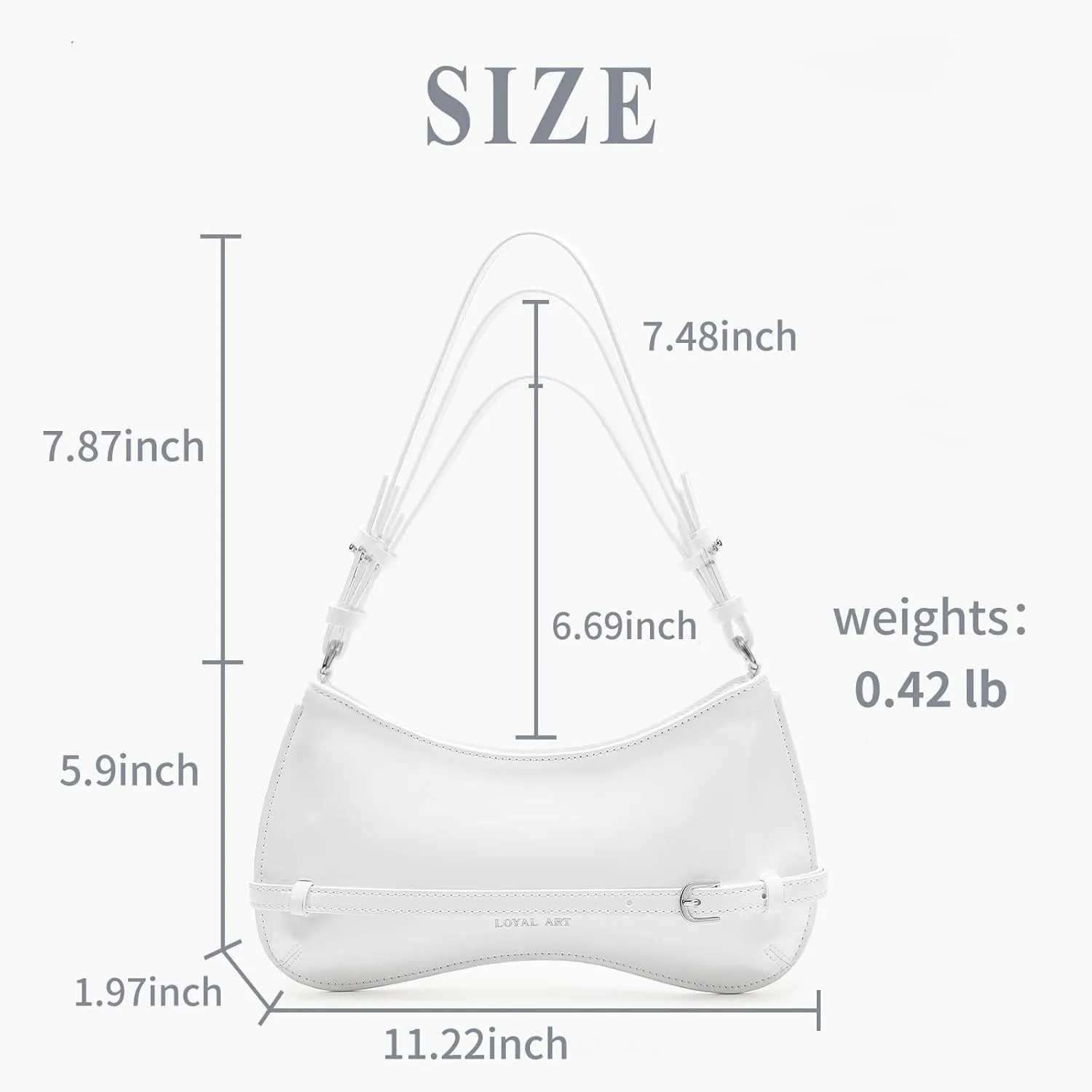 Trendy Shoulder Bag for Women, Small Under the Arm Purse Patent Leather Womens Purses and Handbags with Zipper Closure