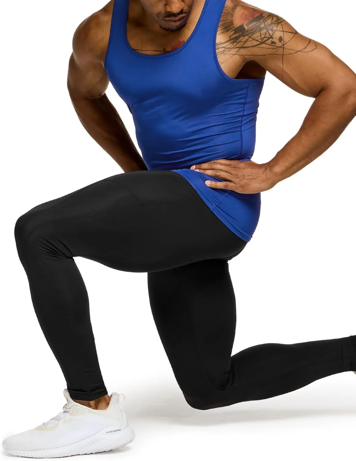 TSLA Men's Athletic Compression Sleeveless Tank Top, Cool Dry Sports Running Basketball Workout Base Layer
