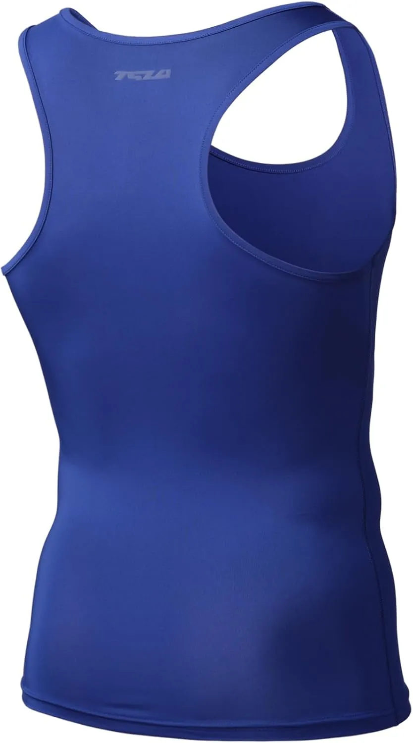 TSLA Men's Athletic Compression Sleeveless Tank Top, Cool Dry Sports Running Basketball Workout Base Layer