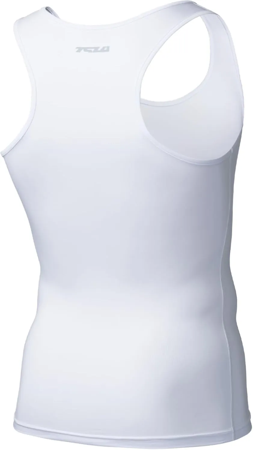 TSLA Men's Athletic Compression Sleeveless Tank Top, Cool Dry Sports Running Basketball Workout Base Layer