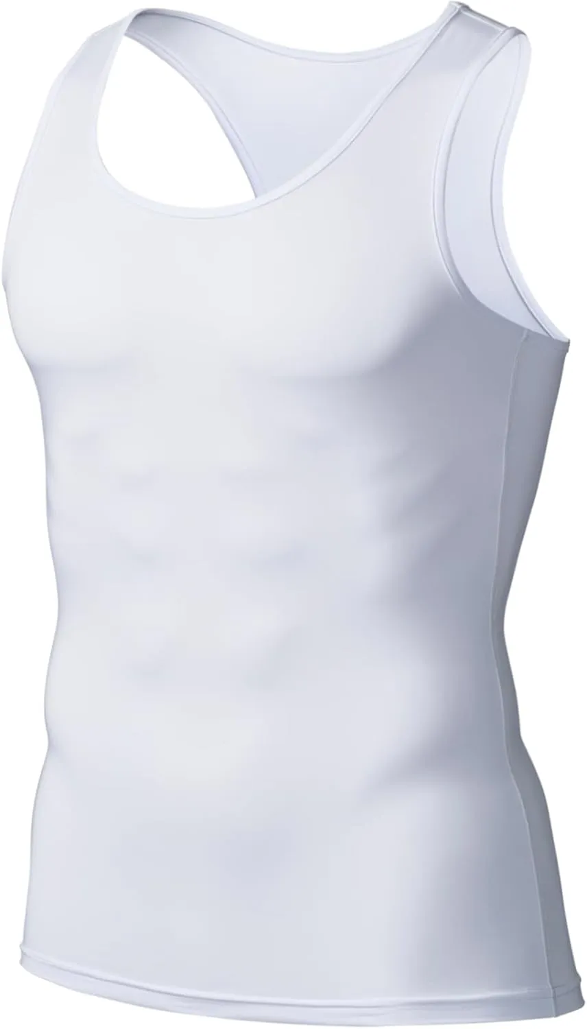 TSLA Men's Athletic Compression Sleeveless Tank Top, Cool Dry Sports Running Basketball Workout Base Layer