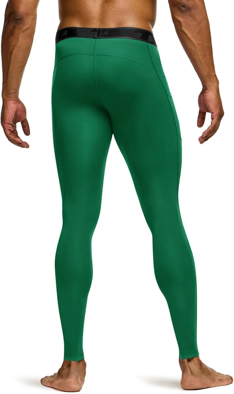 TSLA Men's Compression Pants, Cool Dry Athletic Workout Running Leggings Tights with Pockets