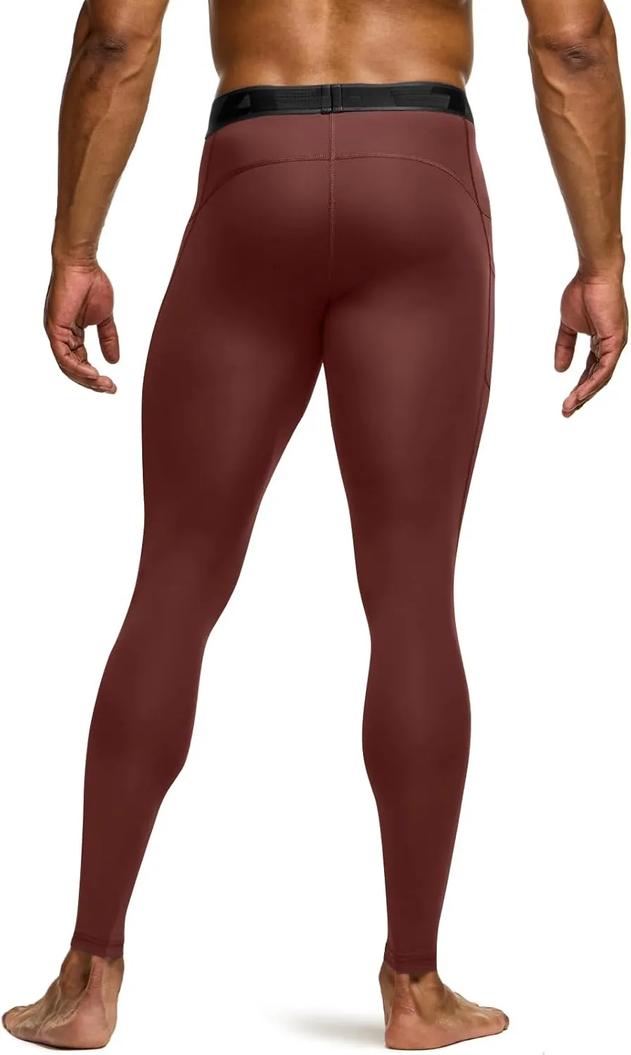 TSLA Men's Compression Pants, Cool Dry Athletic Workout Running Leggings Tights with Pockets