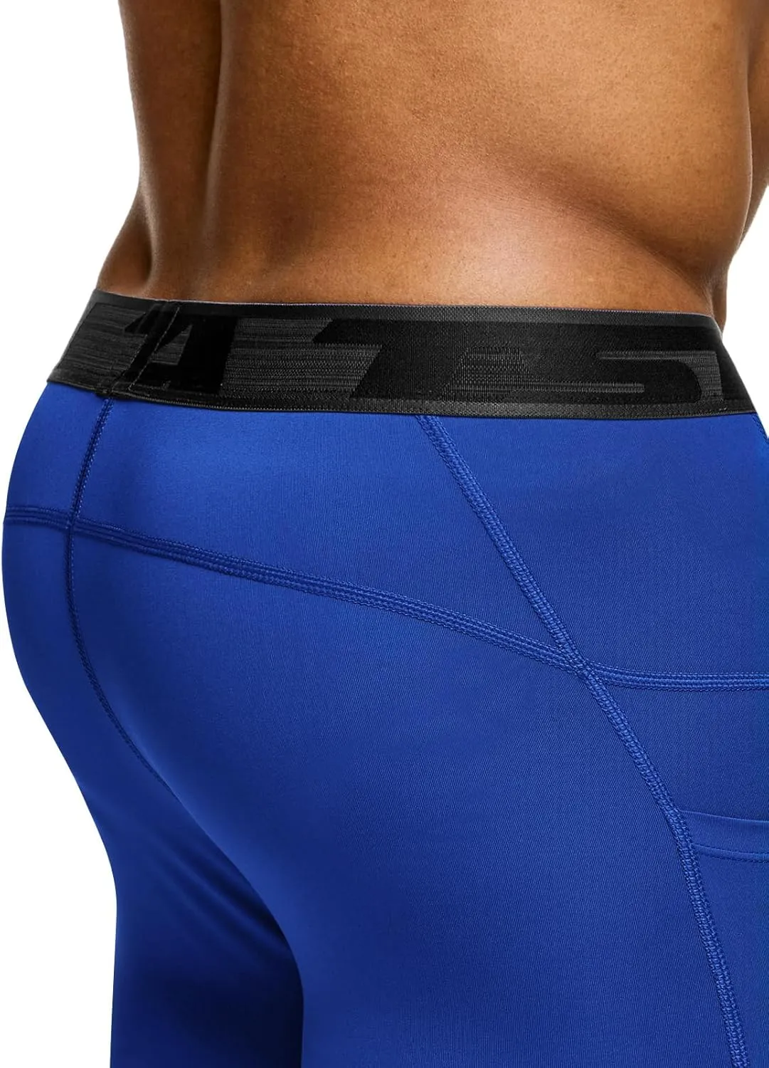 TSLA Men's Compression Pants, Cool Dry Athletic Workout Running Leggings Tights with Pockets