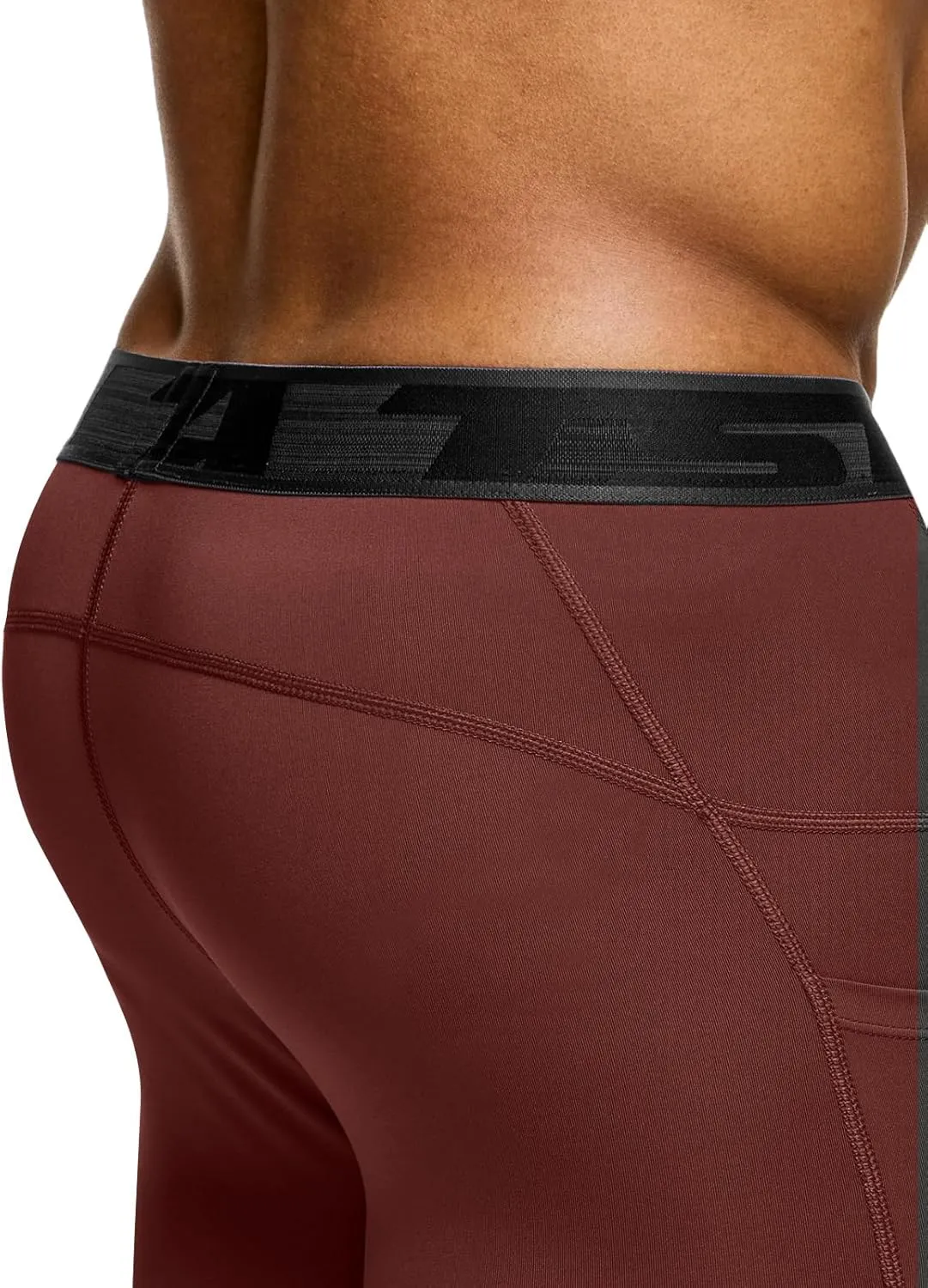 TSLA Men's Compression Pants, Cool Dry Athletic Workout Running Leggings Tights with Pockets