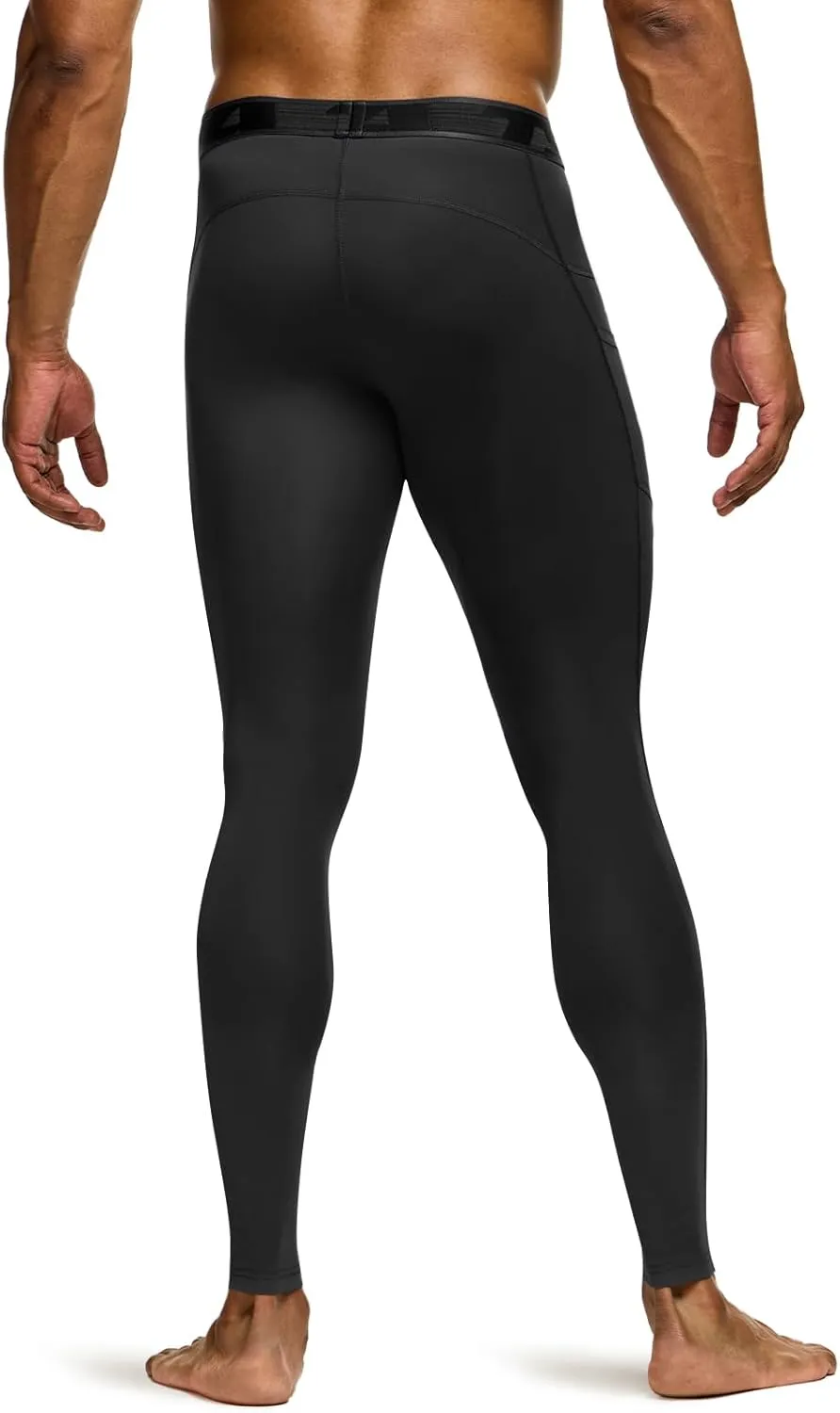 TSLA Men's Compression Pants, Cool Dry Athletic Workout Running Leggings Tights with Pockets