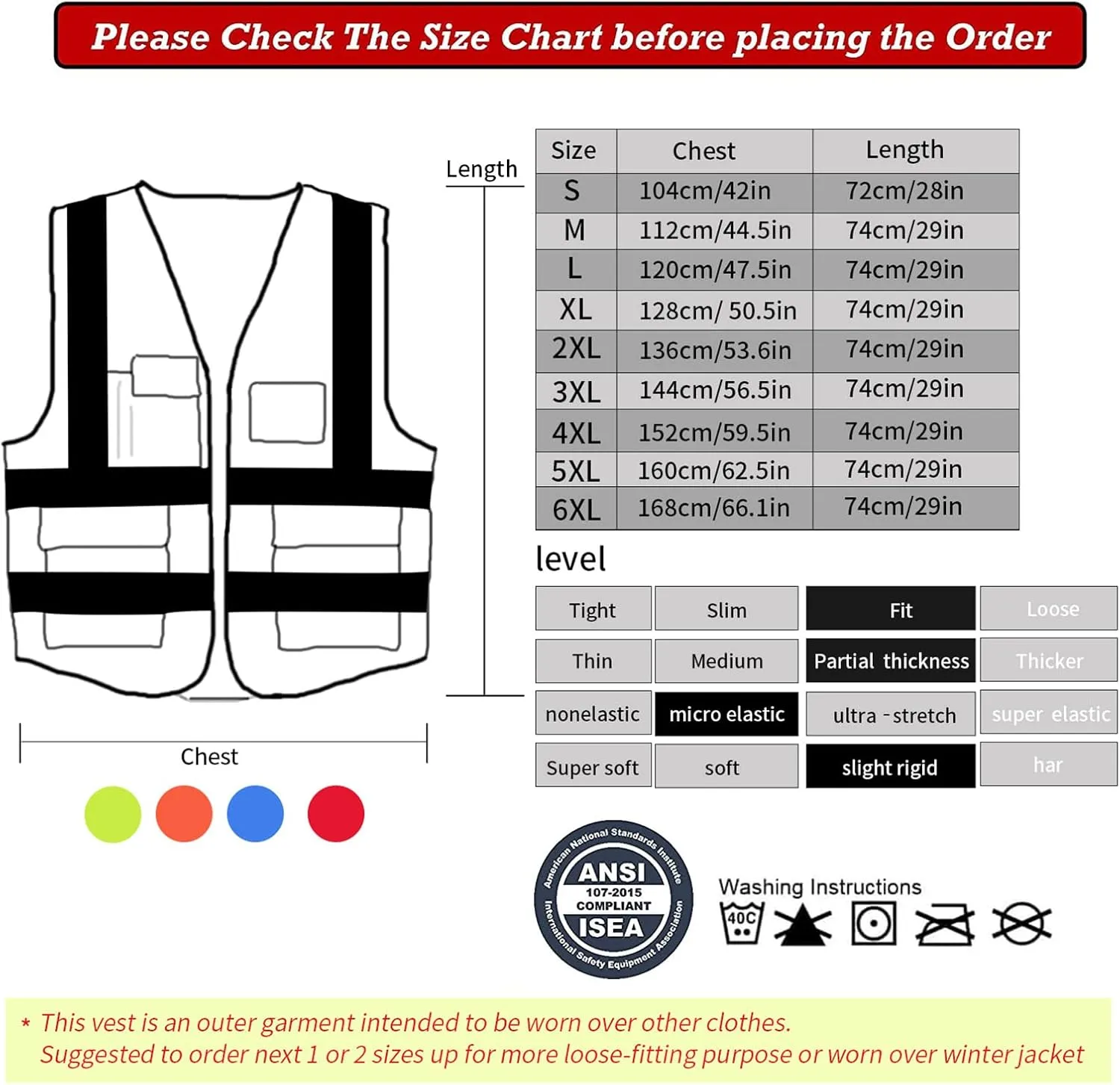 Tydon Guardian Reflective Safety Vest for Women Men High Visibility Security With Pocket Zipper Front Meet ANSI/ISEA Standard