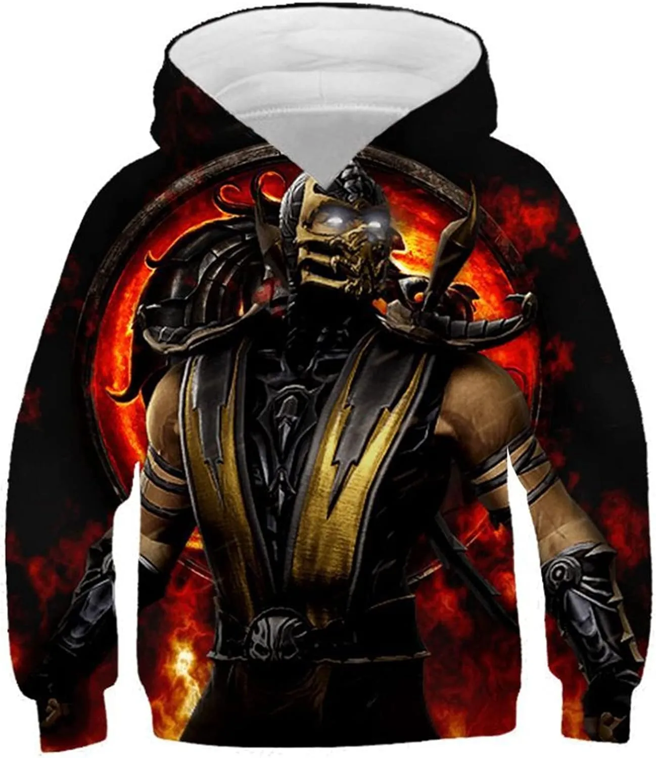 Unisex Casual Sweatshirts Realistic 3D Print Hoodies Boys Novelty Fleece Liner Pullover Tops