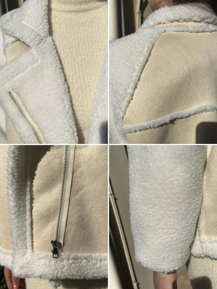 Vintage Polo Neck Velvet Loose Coat Jacket