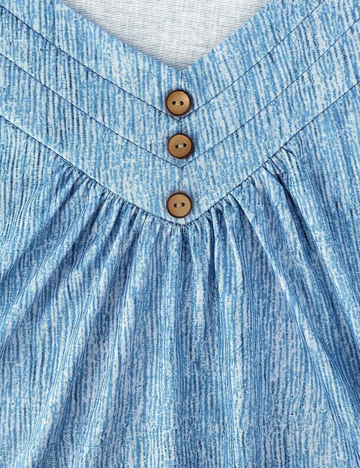 Viracy Women's Summer Button V Neck Pleated Spaghetti Strap Camisole Tank Tops (M-3XL)