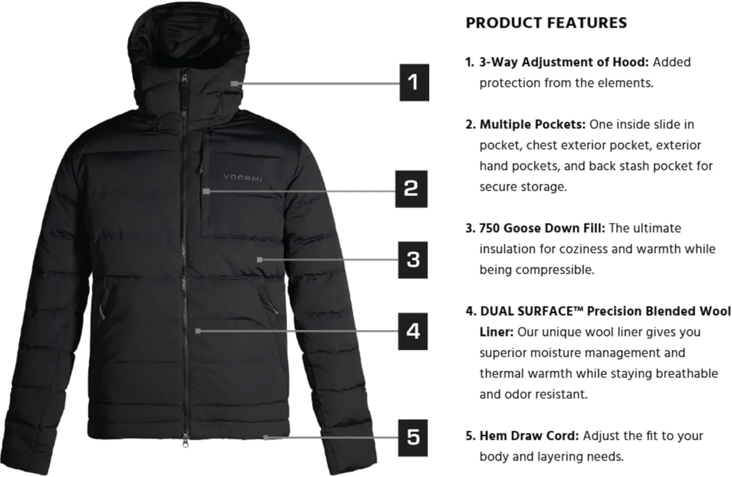 VOORMI Men's Puffy