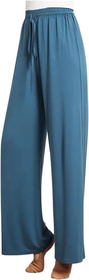 Wide Leg Yoga Pants for Women Comfy Cotton Lounge Workout Pant Loose Flowy Elastic Waist Trousers Trendy Dance Slacks