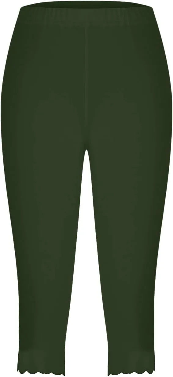 Women Capris Leggings 2024 Summer Causal Cropped Pants Dressy Trendy Knee Length Capri Laides Yoga Clothing