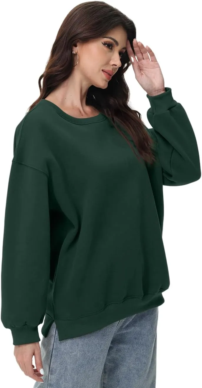 Women Oversized Sweatshirts Long Sleeve Crewneck Tops Pullover Fall Fashion Outfits Clothes with Pockets