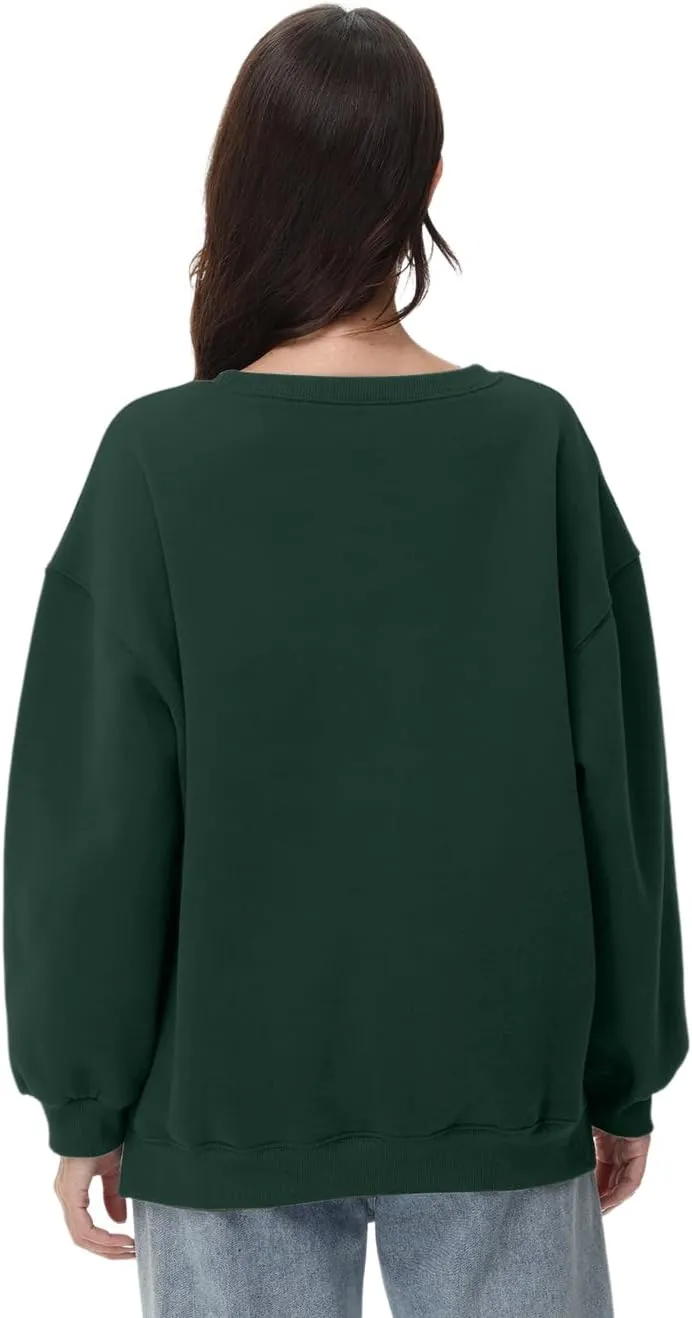 Women Oversized Sweatshirts Long Sleeve Crewneck Tops Pullover Fall Fashion Outfits Clothes with Pockets