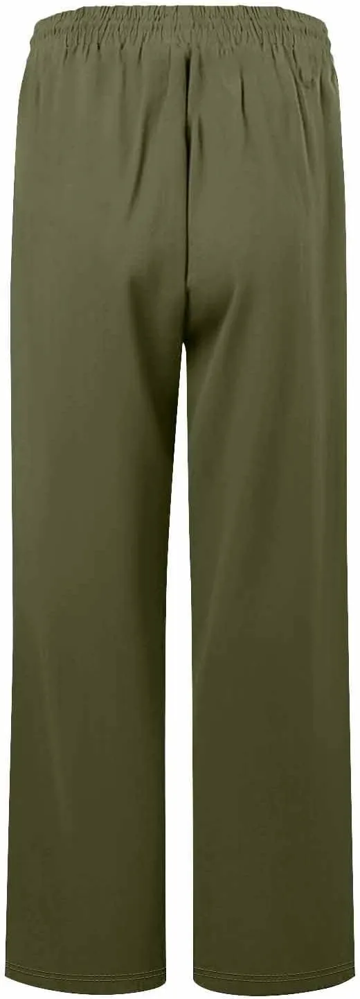 Womens Capris for Summer Cotton Linen Pants Casual 2025 Loose Comfy Trendy Elastic Waist Cropped Trouser Plus Size