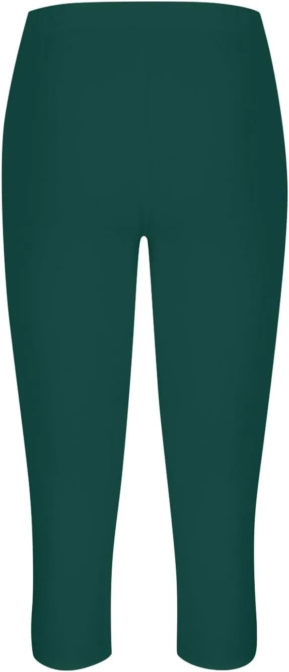 Womens Capris for Summer Dressy Cropped High Waist Yoga Pants Comfy Stretchy Leggings Workout Compression Trouser