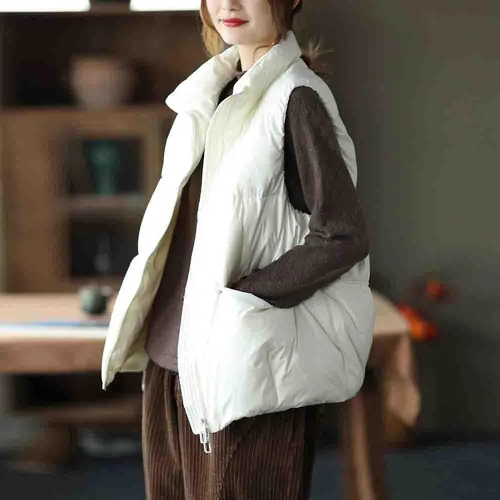Women's Down Vest - Short Sleeveless Lightweight Jacket