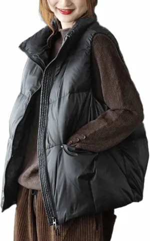 Women's Down Vest - Short Sleeveless Lightweight Jacket