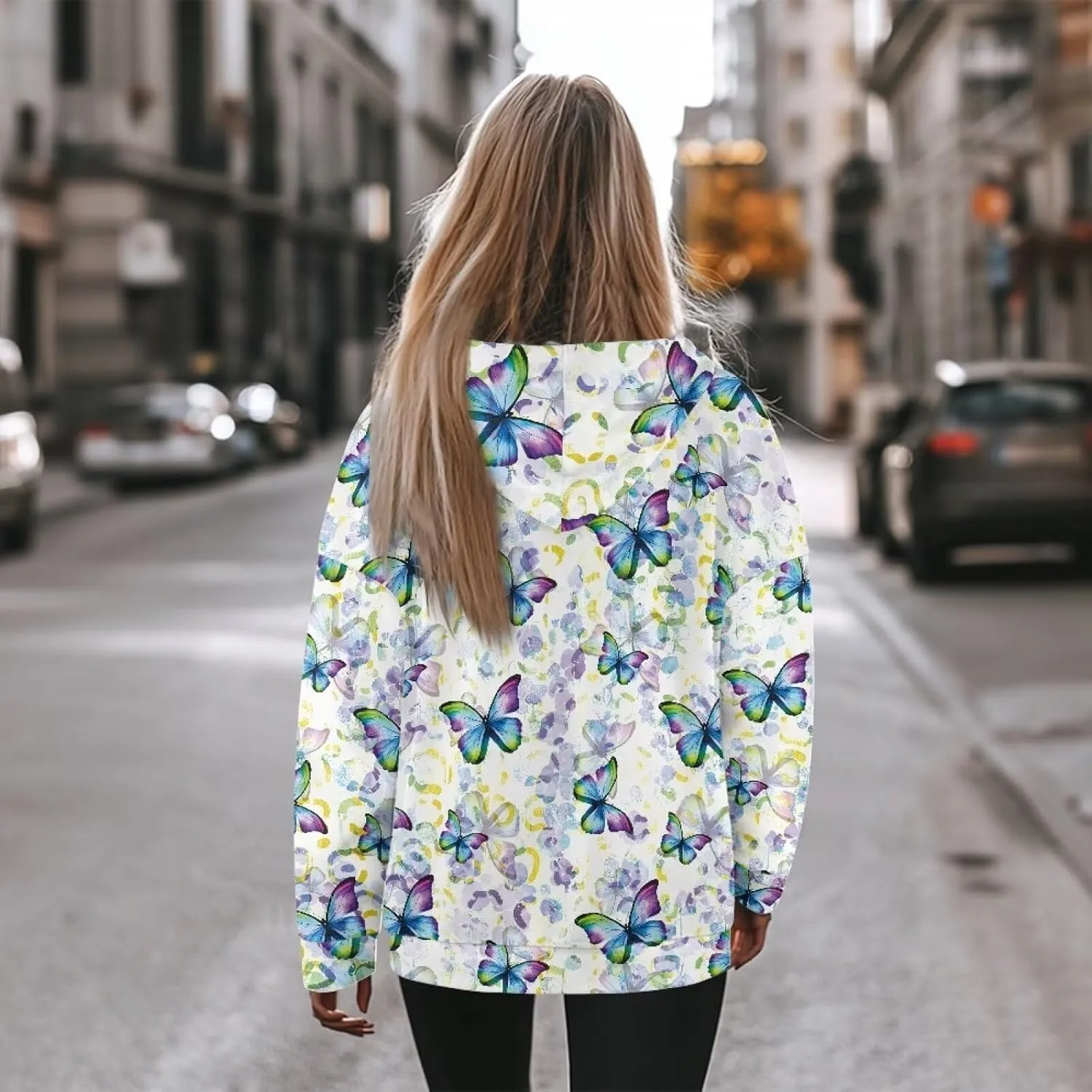 Women's Loose Hooded Pullover Sweatshirt Drop Shoulder Oversized Hoodie Long Sleeve Fall Winter Clothes X-2XL