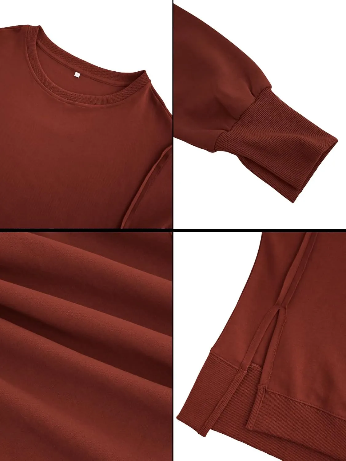 Womens Oversized Sweatshirts Fall Crewneck Long Sleeve Pullover Hoodies Lightweight Loose Cotton Tunic Tops