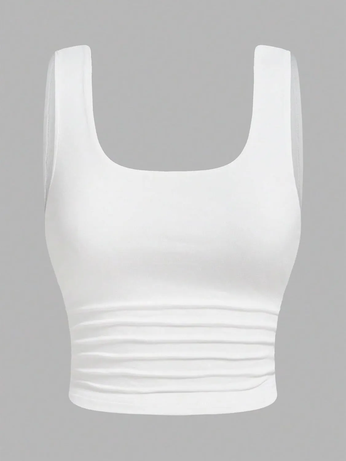 Womens Sleeveless Camisole Tank Tops Blouse Regular Scoopneck Slimming Casual Fitted Tank Top