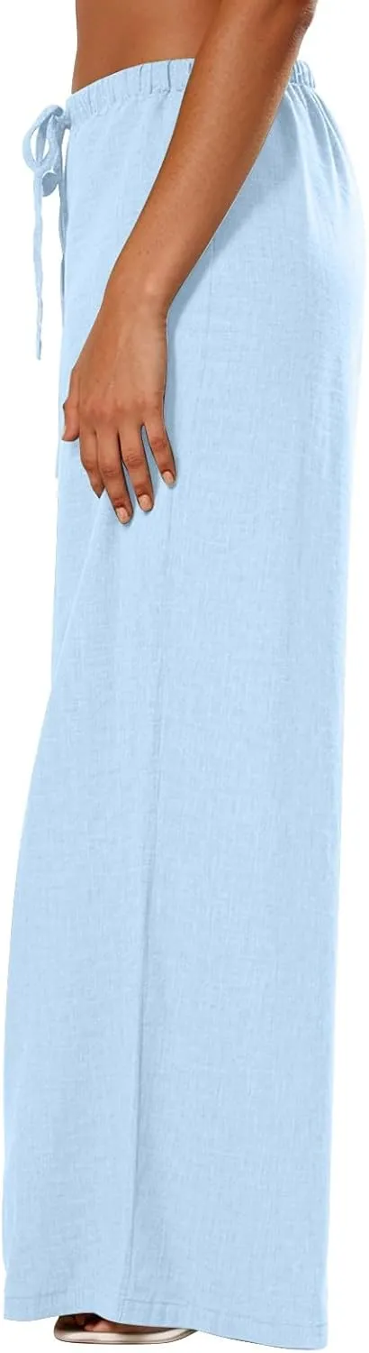 Women's Summer Casual Flowy Wide-Legged Dressy Loose Fit Fashion Pants
