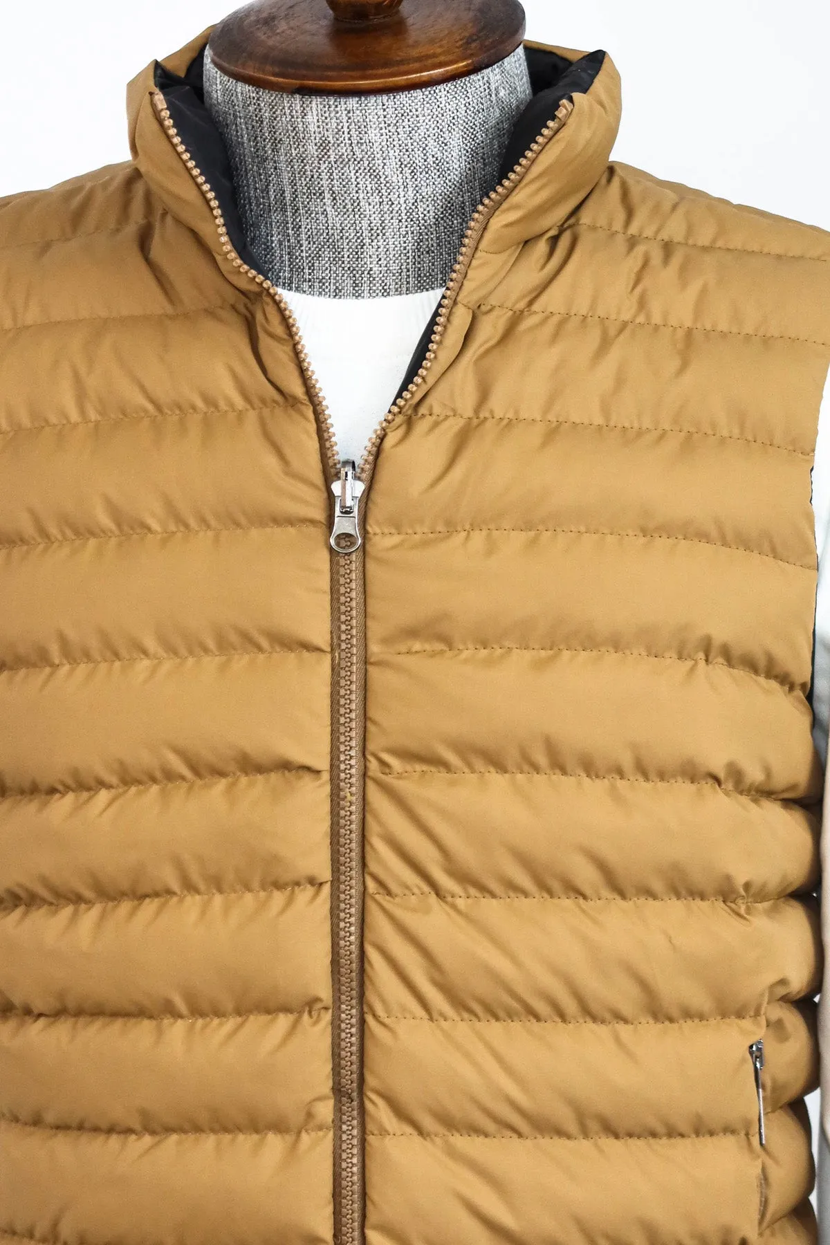 WSS Reversible Puffer Yellow Men Down Vest  - Singen