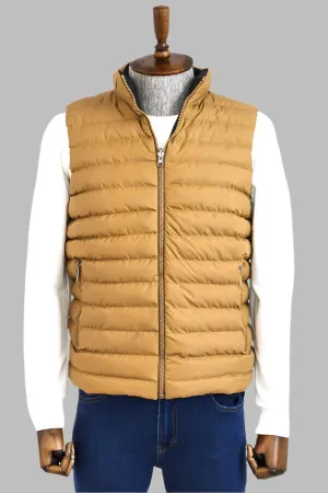 WSS Reversible Puffer Yellow Men Down Vest  - Singen