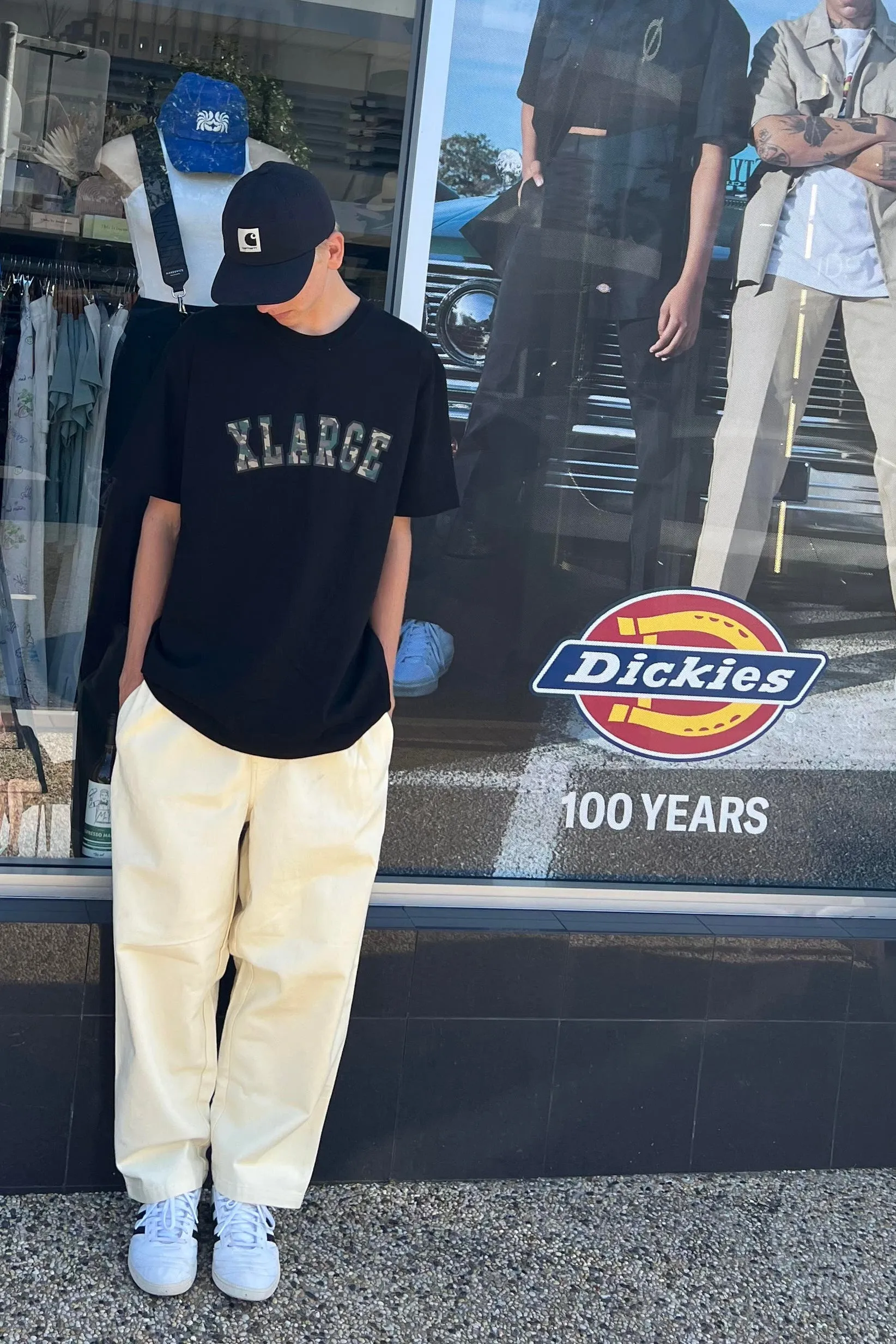 X-LARGE CAMO FILL TEE - BLACK