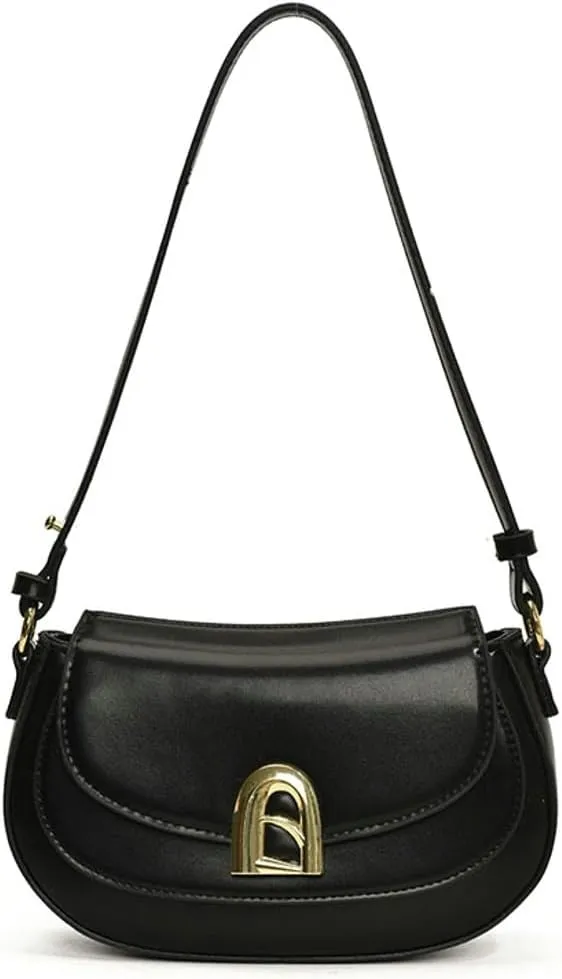 Y2k 90s Crescent Hobo Bags Women Trendy PU Leather Underarm Shoulder Bag Crossbody Phone Purse Cute Retro Tote Handbag